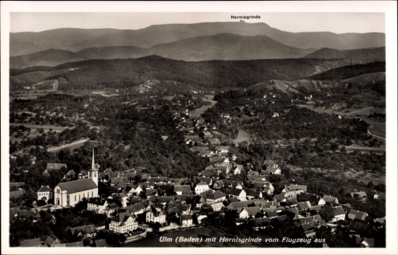 Postcard Ulm in Baden Renchen Black Forest, aerial photograph