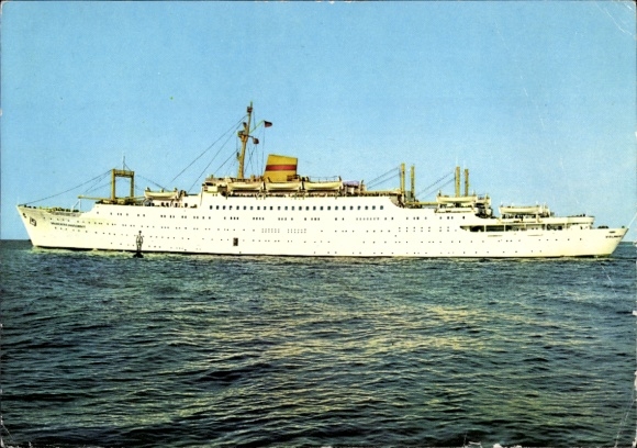 Postcard FDGB holiday ship MS Völkerfreundschaft