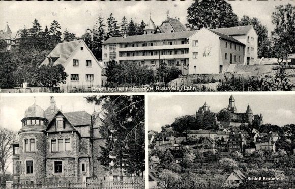 Postcard Braunfels an der Lahn, recreation home of the HVH Braunfels, castle
