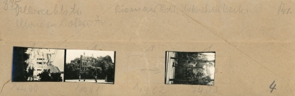 Contact print photos Berlin Steglitz, Albrechtstraße, Bismarckstraße, 3 photos approx. 4x2 cm