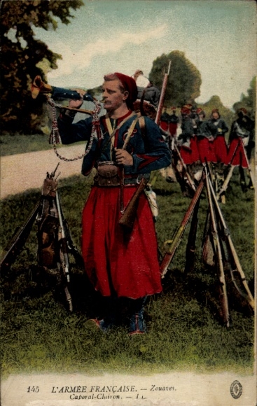 CPA Armee francaise, Zouaves, Caporal-Clairon
