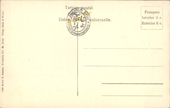 Postcard Recuerdo de la Republica Argentina, Baqueano Entreriano