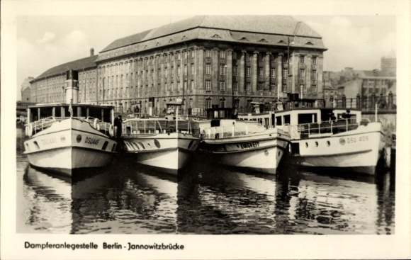 Ak Berlin Mitte, Dampferanlegestelle Jannowitzbrücke