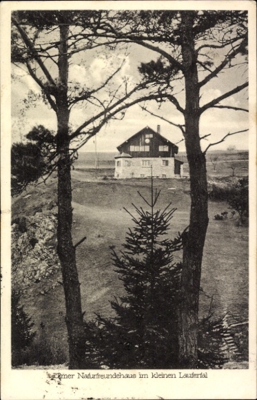 Postcard Herrlingen Blaustein in Württemberg, Ulmer Naturfreundehaus in the small Lautertal