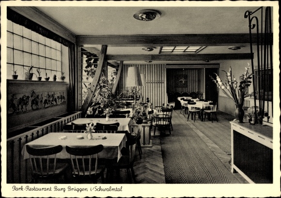 Ak Brüggen NRW, Park Restaurant Brüggen, Bes. Wilhelm Stroetges, Innenansicht