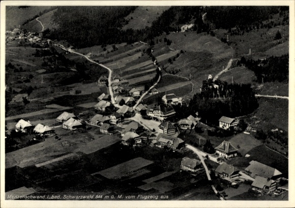 Postcard Menzenschwand St. Blasien in the Black Forest, aerial photograph