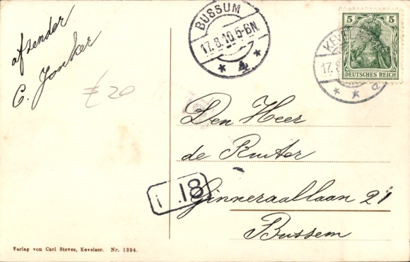 Postcard Kevelaer on the Lower Rhine, Inn of the Three Kings, Hauptstraße 2