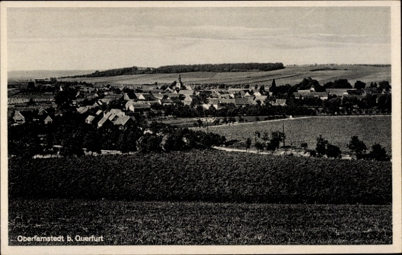 Ak Oberfarnstedt Farnstädt in de Saalekreis, totaalbeeld van de stad