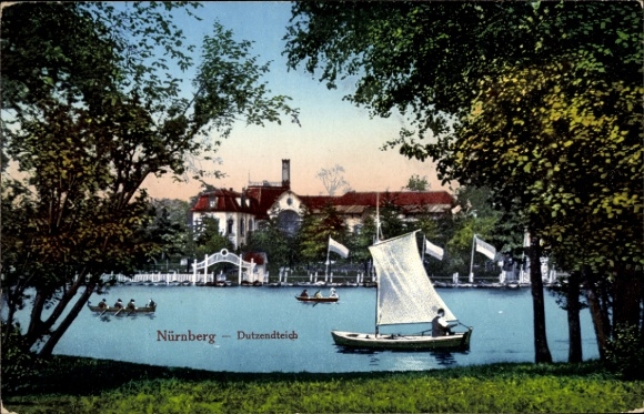 Postcard Nuremberg in Middle Franconia, Dutzendteich