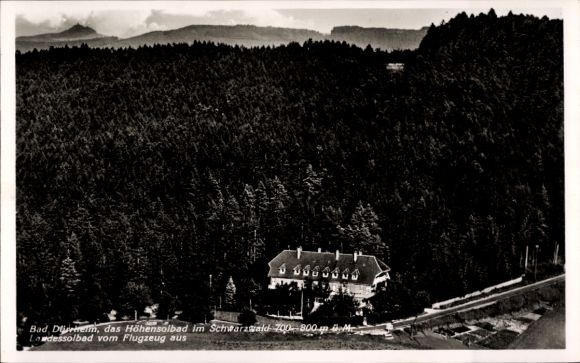 Ak Bad Dürrheim im Schwarzwald, Fliegeraufnahme Landessolbad