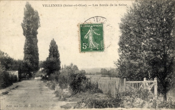 Ak Villennes Seine-et-Oise Yvelines, Les Bords de la Seine