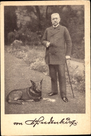 Postcard General Field Marshal Paul von Hindenburg, Speech to the German People, Easter 1925