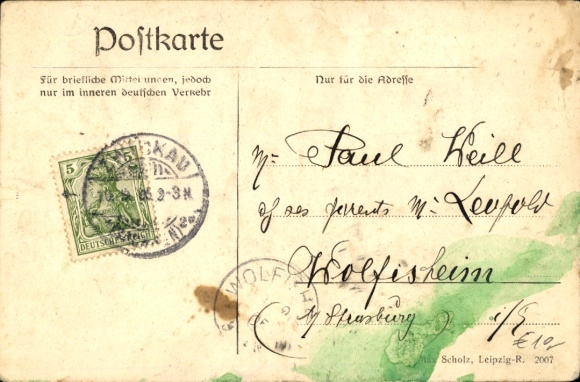 Postcard Zwickau in Saxony, train station, tram