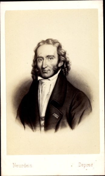 Carte de visite violinist and composer Niccolò Paganini
