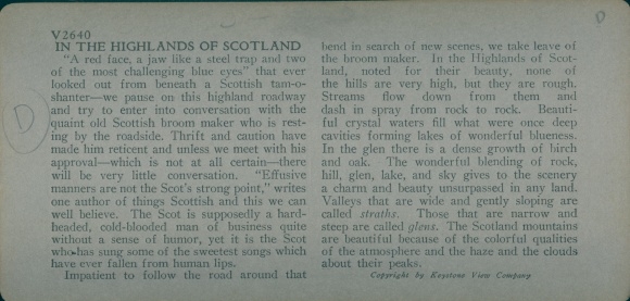 Stereo KP In the Highlands of Scotland, The Old Broom Maker, szkocki producent miotły