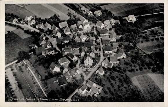 Ak Igensdorf in Oberfranken, Fliegeraufnahme