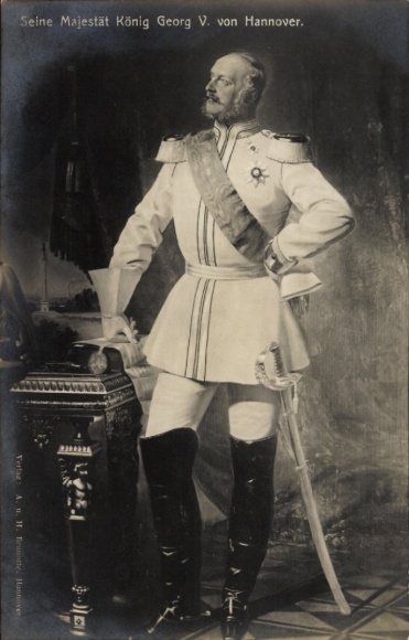Postcard King George V of Hanover, standing portrait