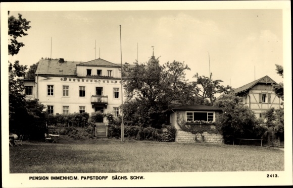 Postcard Papstdorf Gohrisch in Saxony, Pension Immenheim