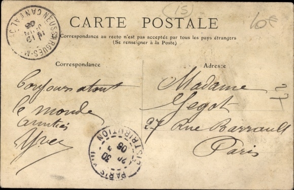 Postcard Saint Flour Cantal, General view and Station