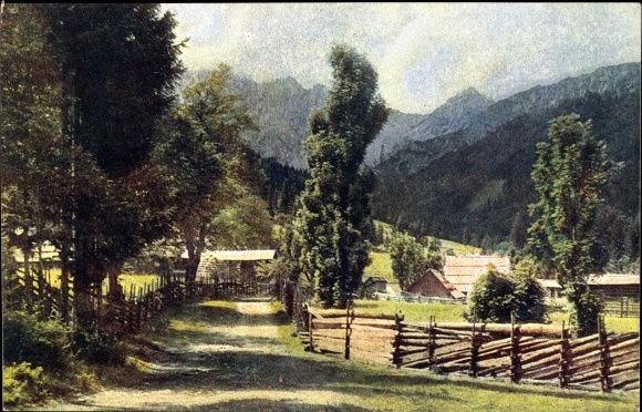 Postcard Bodental Carinthia, partial view