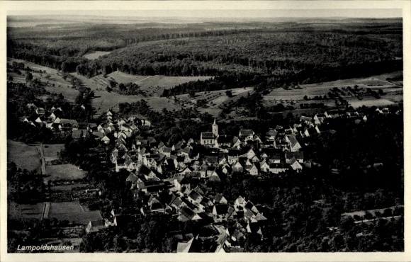 Ak Lampoldshausen Hardthausen am Kocher, Fliegeraufnahme