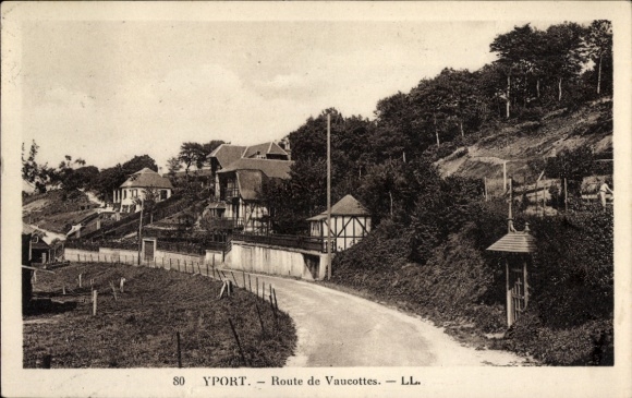 Postcard Yport Seine Maritime, Route de Vaucottes