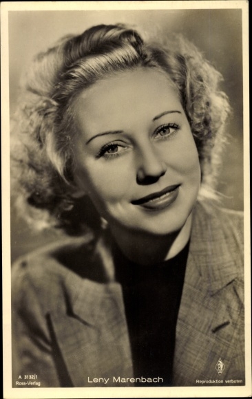 Postcard actress Leny Marenbach, Ross Verlag A 3132 1, portrait