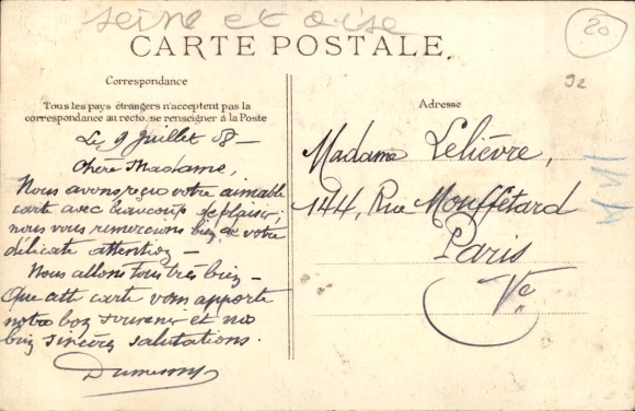 Ak Vaucresson Hauts de Seine, Rond-Point de l'Etoile,  Architektur, Stempel