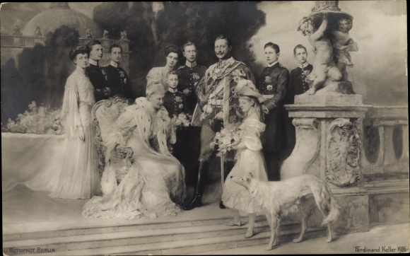 Artist PC Keller, Ferdinand, German Imperial House under Kaiser Wilhelm II., greyhound