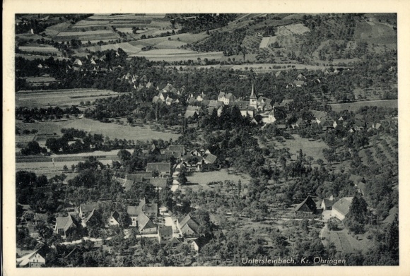 Postcard Untersteinbach Pfedelbach in Württemberg, aerial photograph