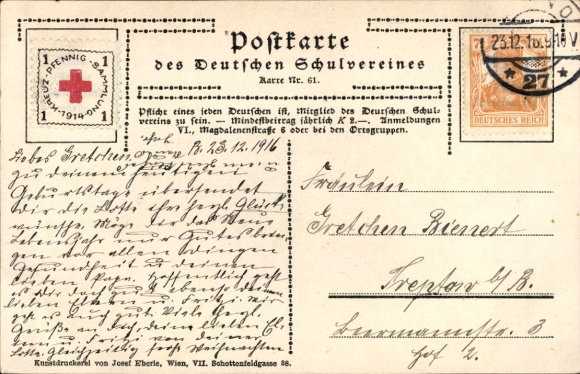 Artist Postcard Rübezahl in the Forest, Lumberjack, German School Association 61