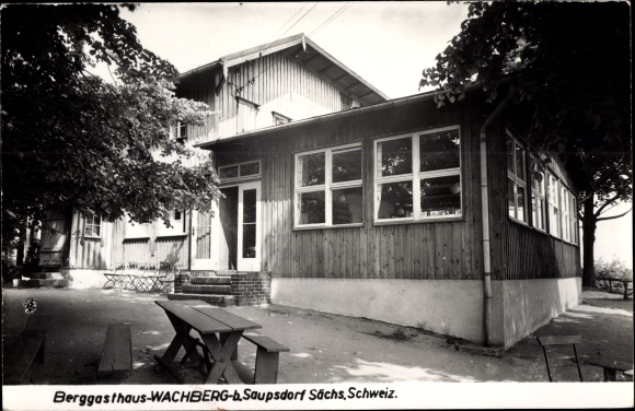 Photo Postcard Saupsdorf Sebnitz Sachsen, Berggasthaus Wachberg