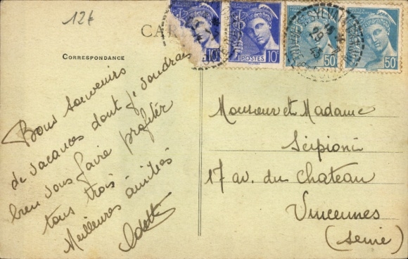 CPA Saint Sylvain Maine and Loire, Place de la Mairie and Route de Briollay