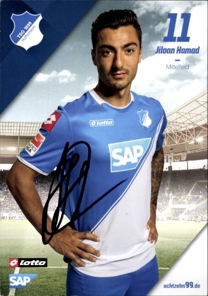 Autogrammkarte Fußballer Jiloan Hamad, TSG 1899 Hoffenheim, Autogramm