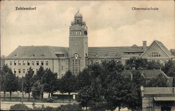 Ak Berlin Zehlendorf, Oberrealschule