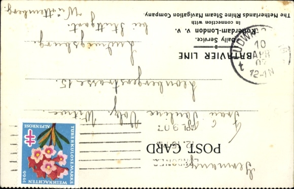Artist Postcard SS Batavier, Batavier Line