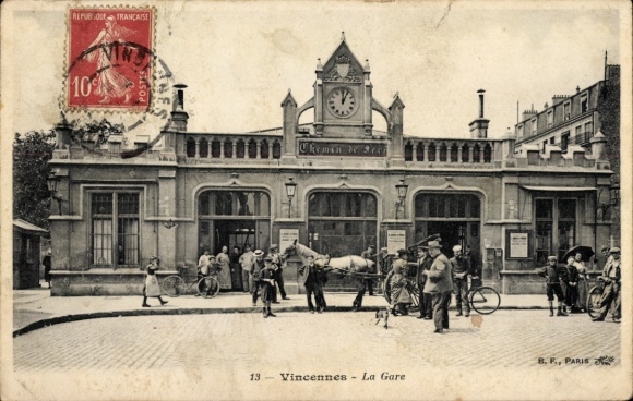 Ak Vincennes Val de Marne, Bahnhof