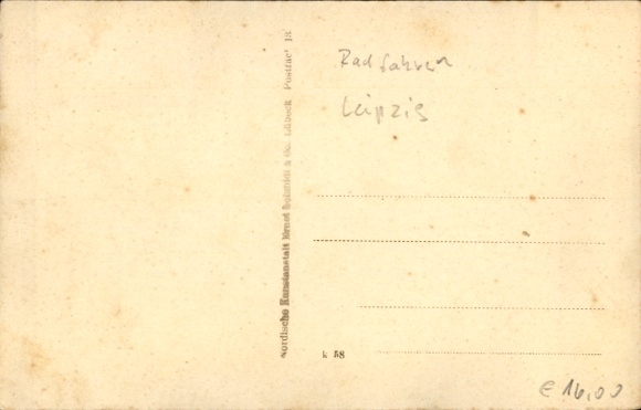 Postcard Willy Schwiegershausen, writer, world traveler