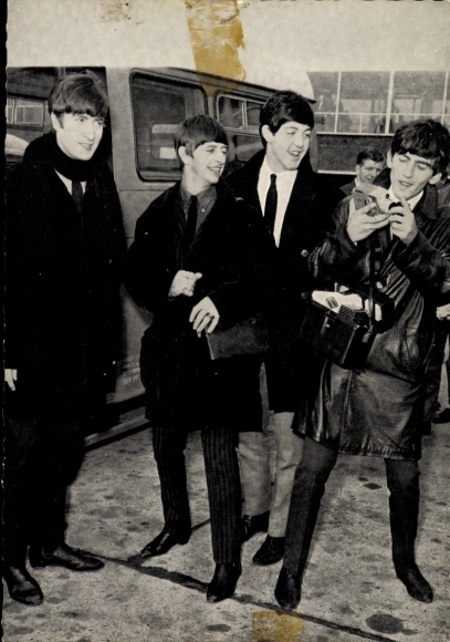 Ak Musikgruppe The Beatles, John, Paul, George, Ringo