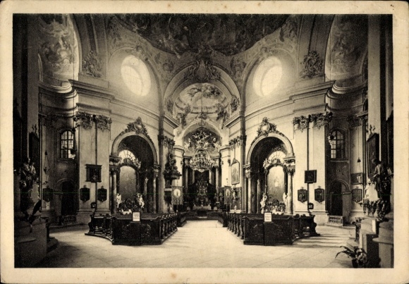 Ak Wenen 8 Josefstadt, Basiliek Maria Treu, interieur