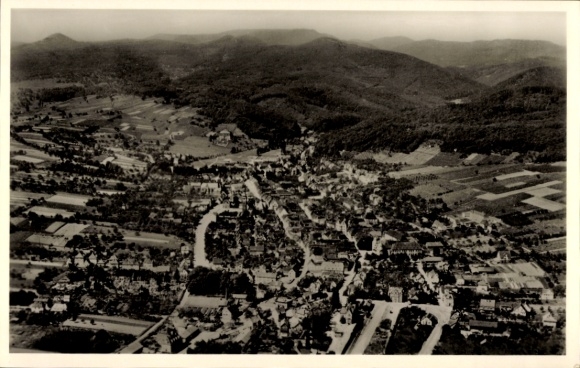 Postcard Bad Bergzabern on the Palatinate Wine Route, aerial photograph
