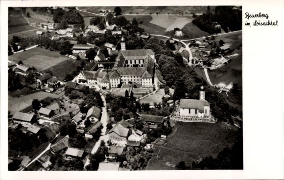 Postcard Beuerberg in the Loisach Valley Eurasburg Upper Bavaria, aerial photograph