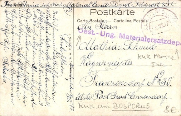 Artysta KP Weiss, R., Konstantynopol Türkiye, Nad Bosforem, Pawilon