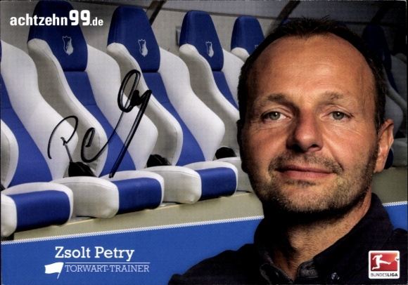 Autogrammkarte Torwarttrainer Zsolt Petry, TSG 1899 Hoffenheim, Autogramm