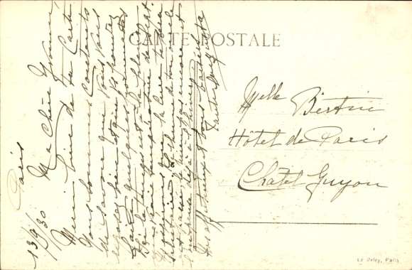 Postcard Le Pilote et le Mecanicien avant leur depart pour l'Australie sur le Caudron G-4