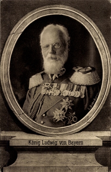 Passepartout PC King Ludwig III. of Bavaria, portrait, uniform, medal