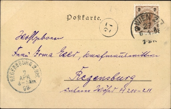 KP artysty Wilt, H., Wiedeń 1. centrum miasta Austria, Am Hof, rynek