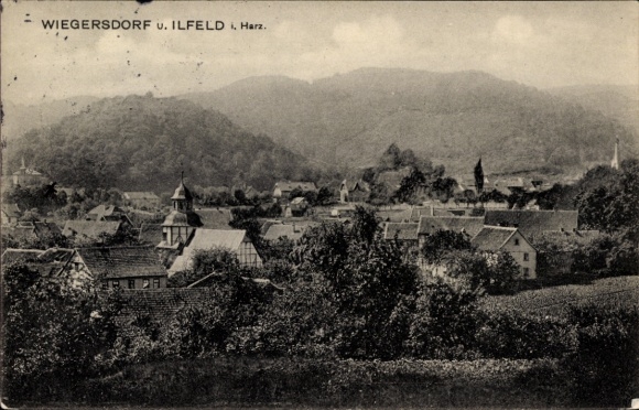 Ak Wiegersdorf Ilfeld am Harz Thüringen, Panorama von  Harz, Berglandschaft
