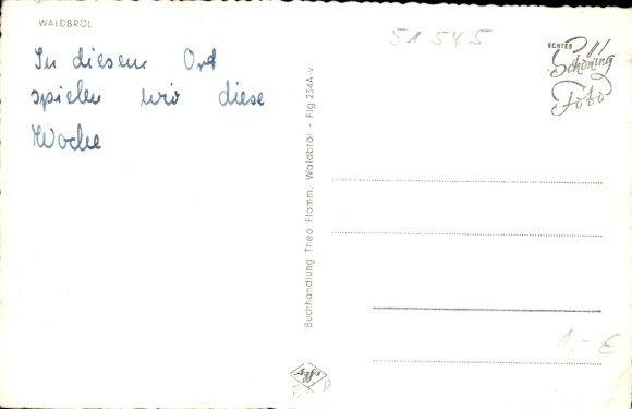 Postcard Waldbröl in the Oberbergischer Kreis, aerial photograph