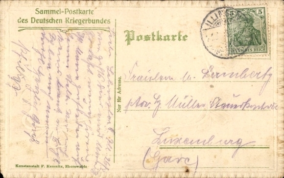KP z wytłoczonym passepartout Wittlich w Nadrenii-Palatynacie, sierociniec, koniczyna